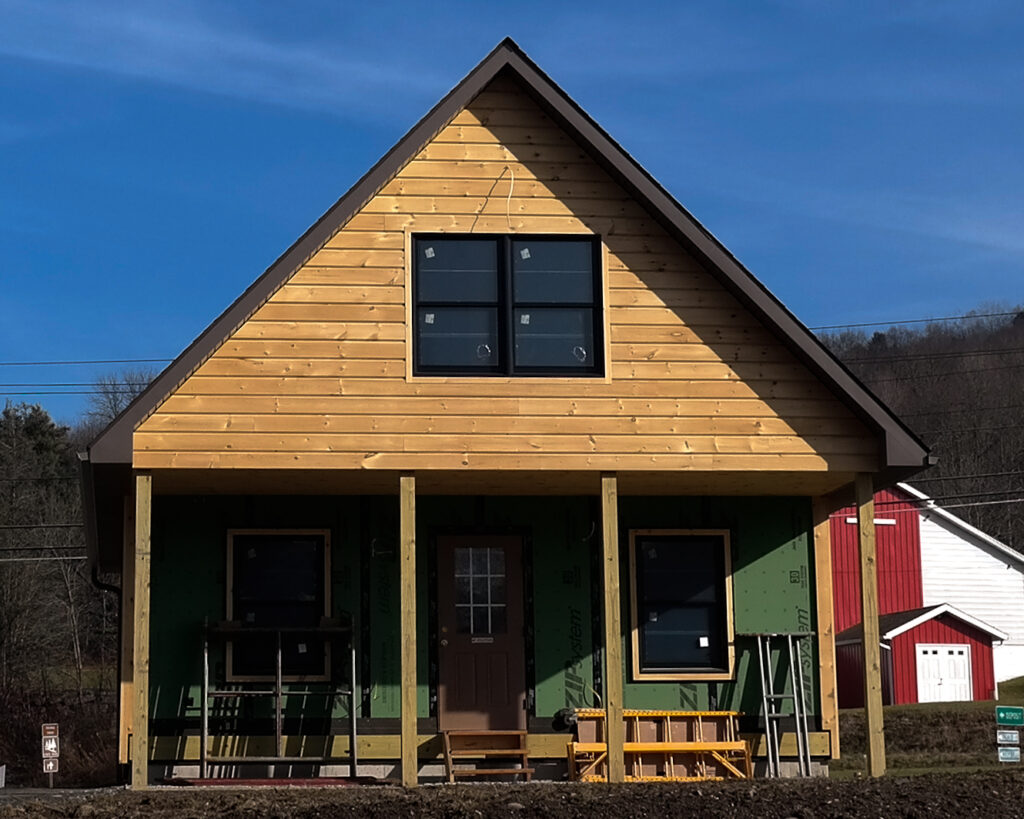 Front exterior of a luxury cabin